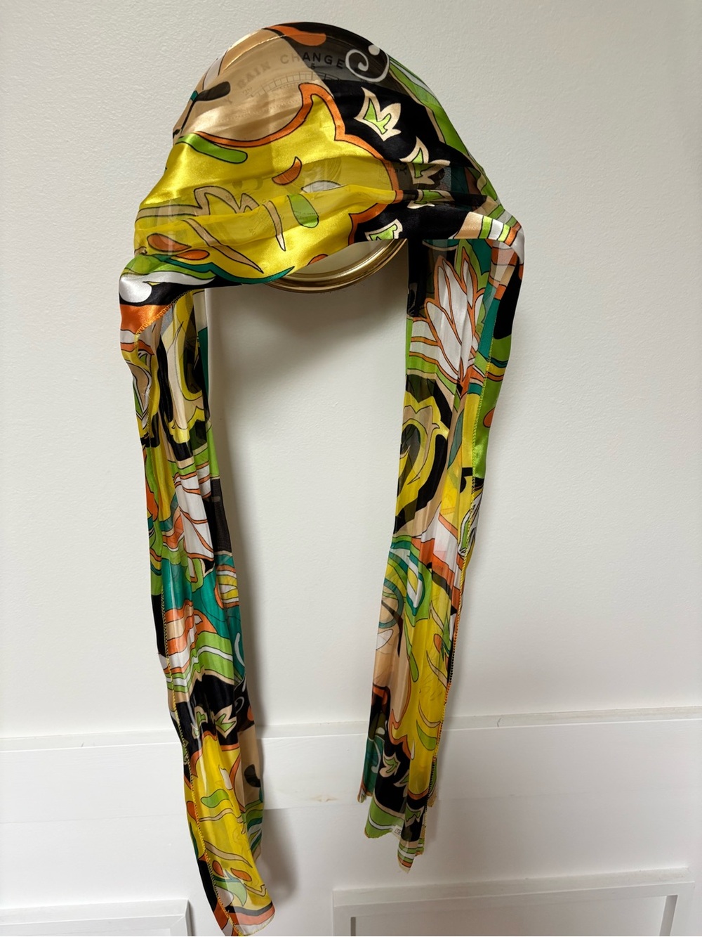 Vintage Psychedelic Scarf, Long Polyester retro - Picture 3 of 16